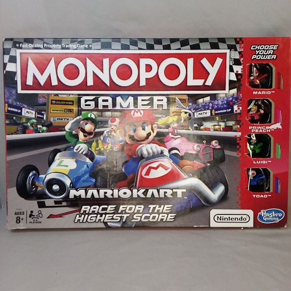 Monopoly Gamer Mario Kart Edition Nintendo Family Board Game Night Hasbro